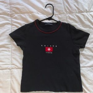 small tight brandy melville graphic tee